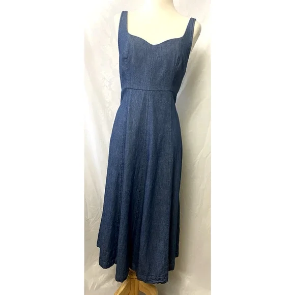 tea length navy bridesmaid dresses Women's Blue Dress